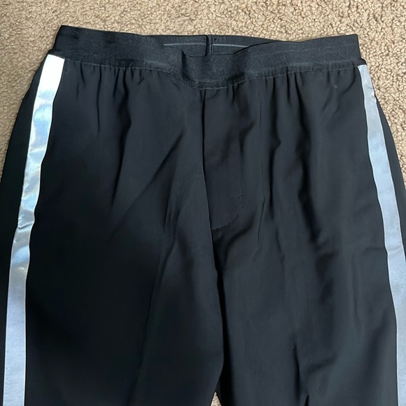 Helmut Lang Reflective-Trimmed Stretch Italian Wool Trouser Black Small - Picture 5 of 9